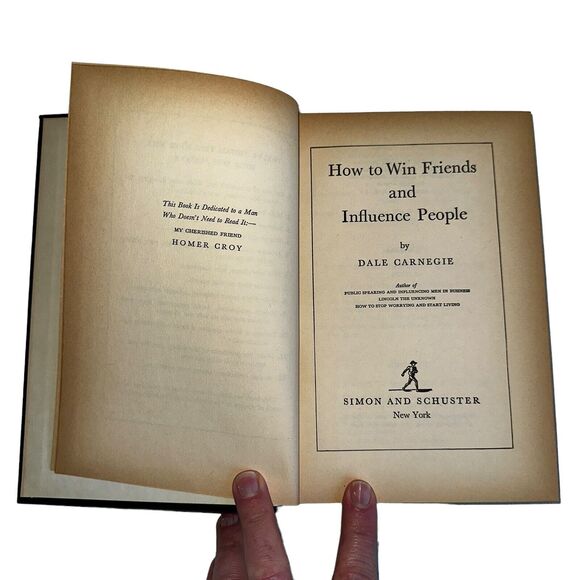 How To Win Friends And Influence People Dale Carnegie Vintage Coffee Table Book - Picture 8 of 16